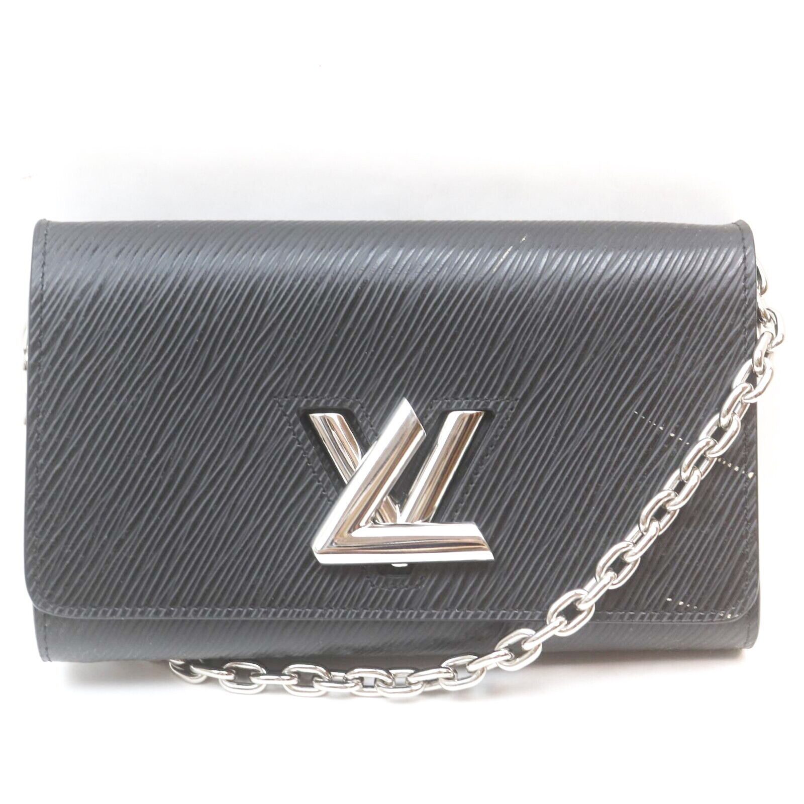 LOUIS VUITTON Black Epi Twist Lock Chain Wallet – The Luxury Lady