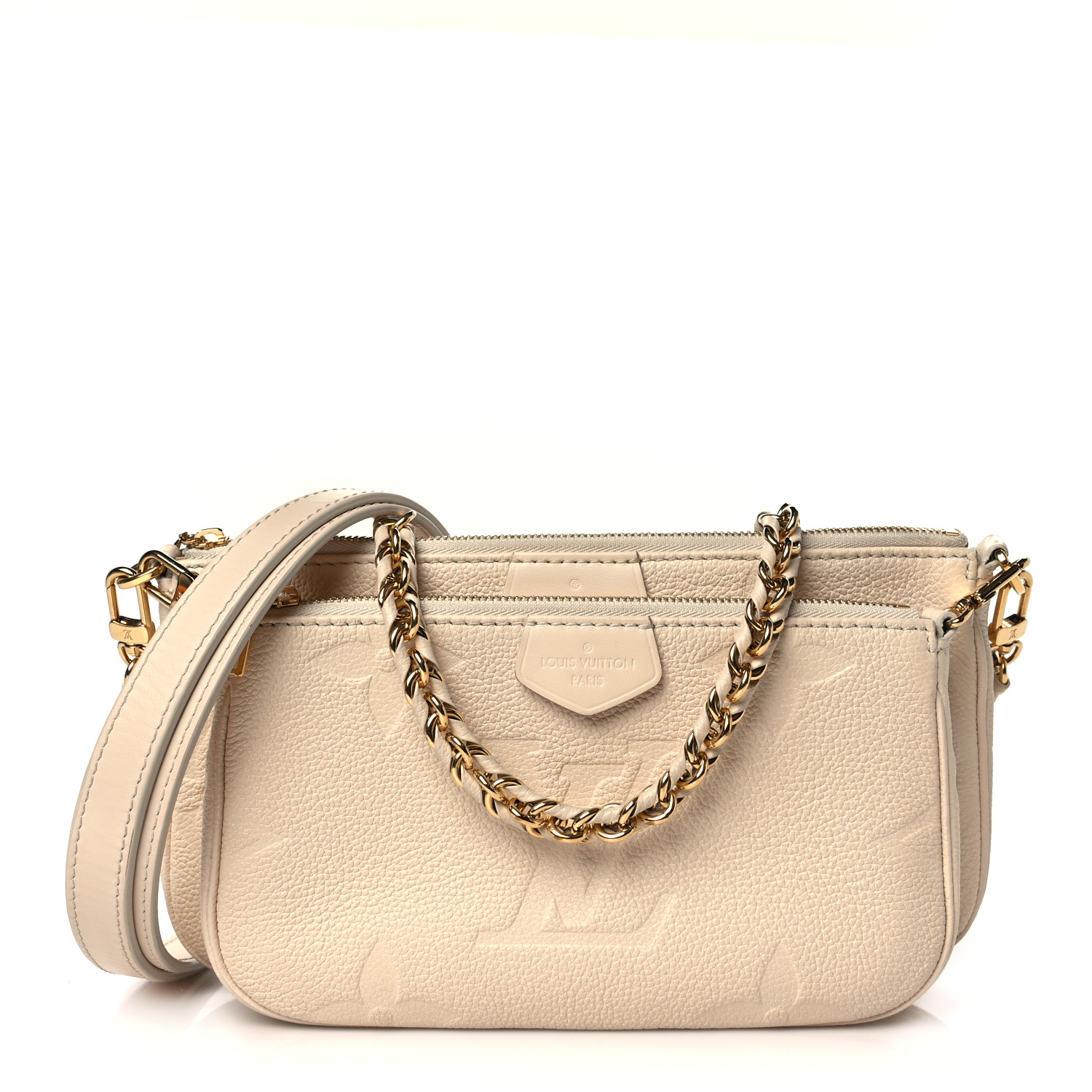 Louis Vuitton® Multi Pochette Accessoires Khaki Cream. Size in