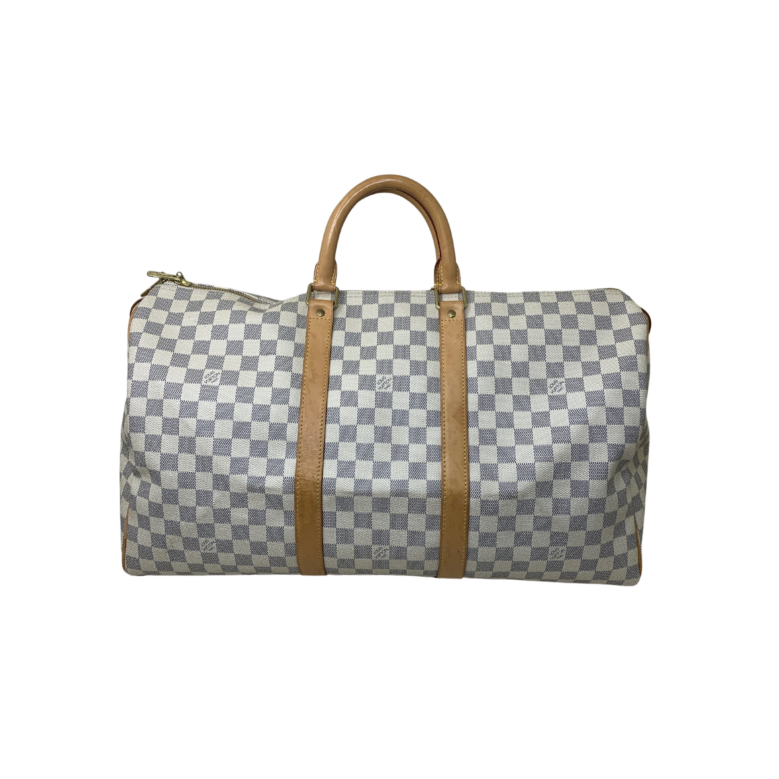 Louis Vuitton Discontinued Damier Azur Keepall 50 Duffle Bag 451lvs62